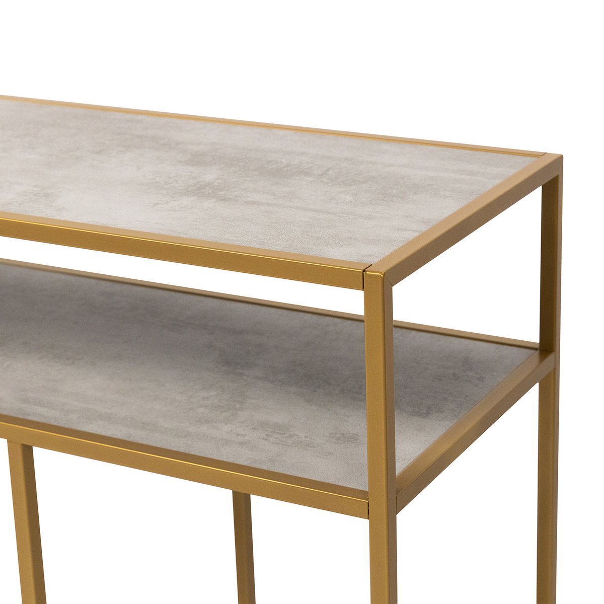 Stalux Side-table 'Teun' 150cm, kleur goud / beton