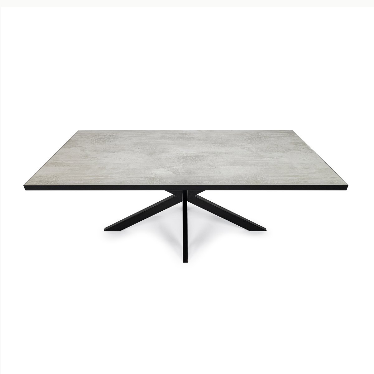 Stalux Eettafel 'Gijs' 200 x 100cm, kleur zwart / beton