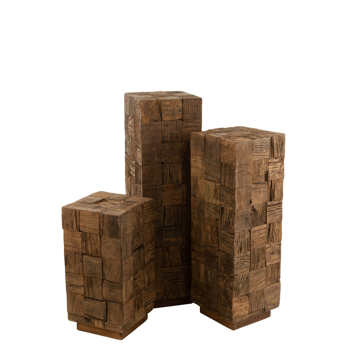 J-Line sokkel - hout - naturel - large