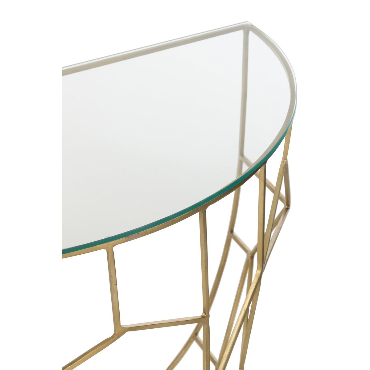 J-Line Console Moza Metaal/Glas Goud