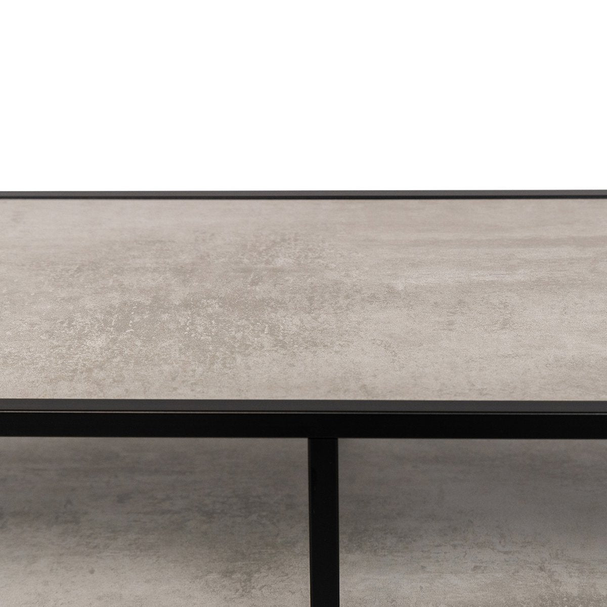 Stalux Side-table 'Teun' 150cm, kleur zwart / beton