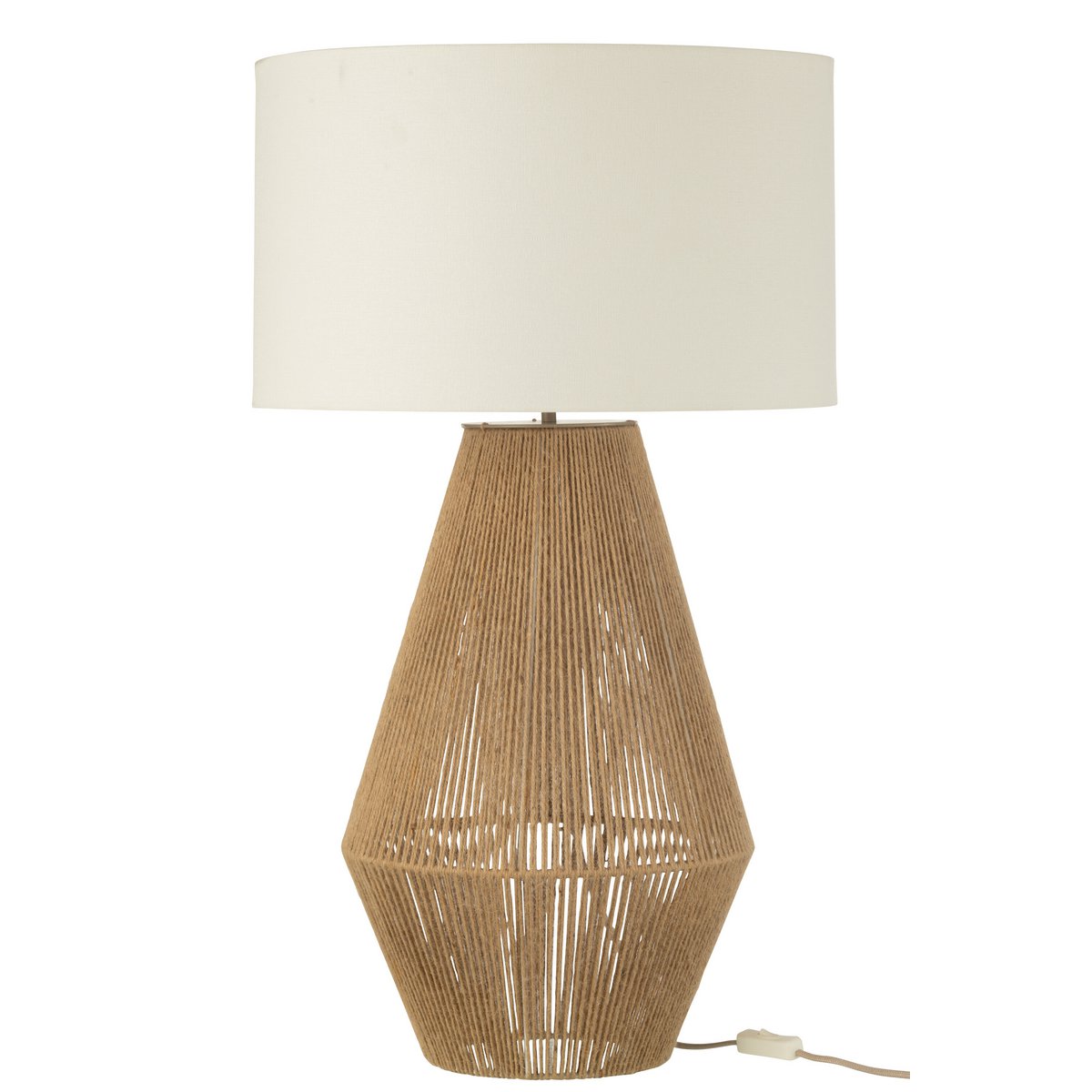 J-Line Lamp Striing Metaal/Jute Naturel