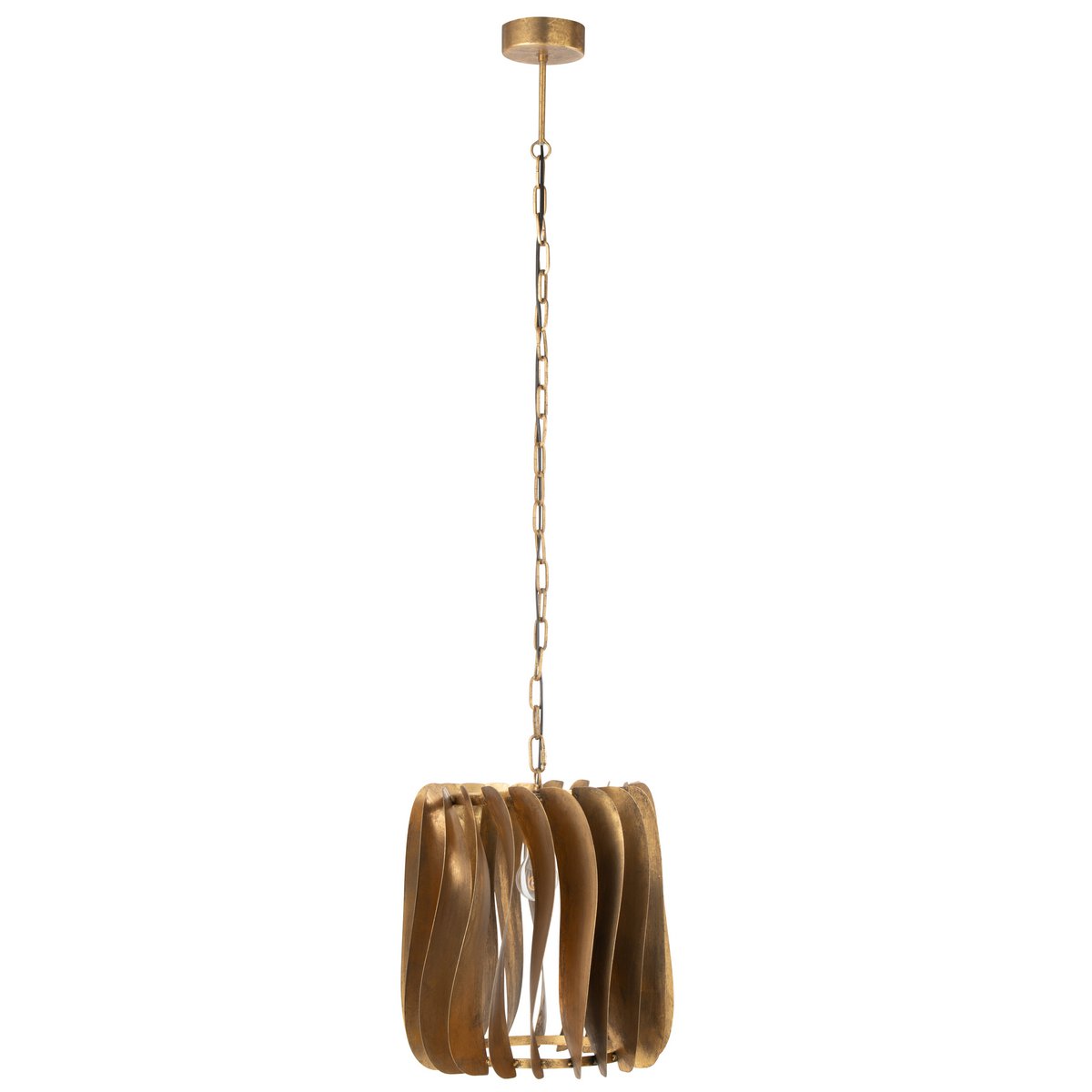 J-Line Hanglamp Tina Ijzer Zwart Goud