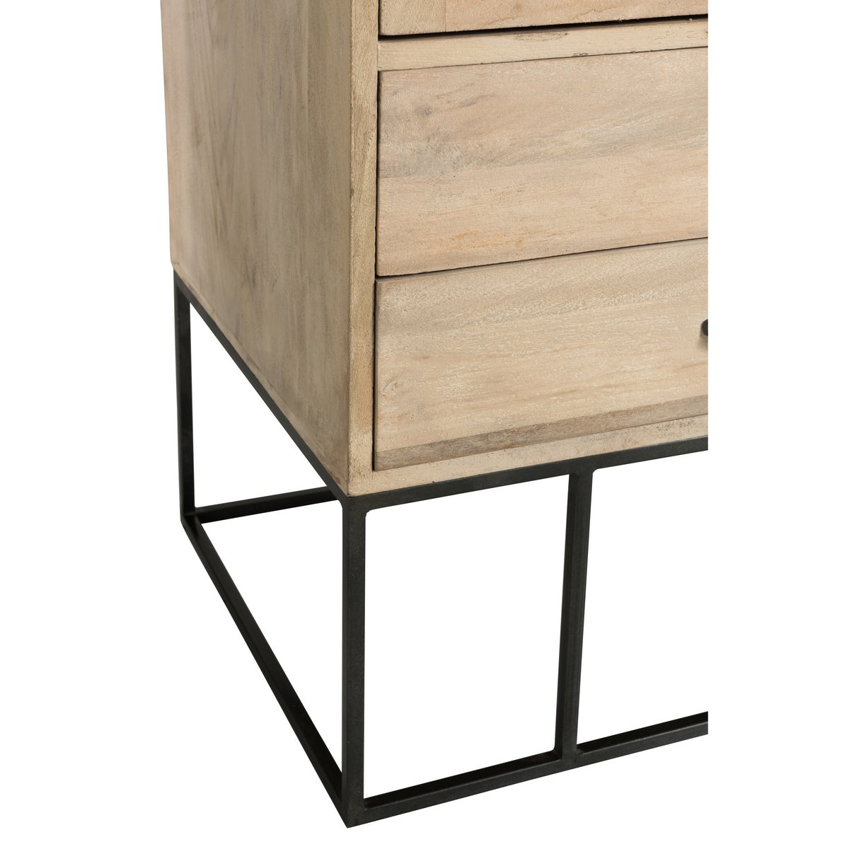 J-Line kast Geweven - 3 deuren + 4 laden - hout - naturel