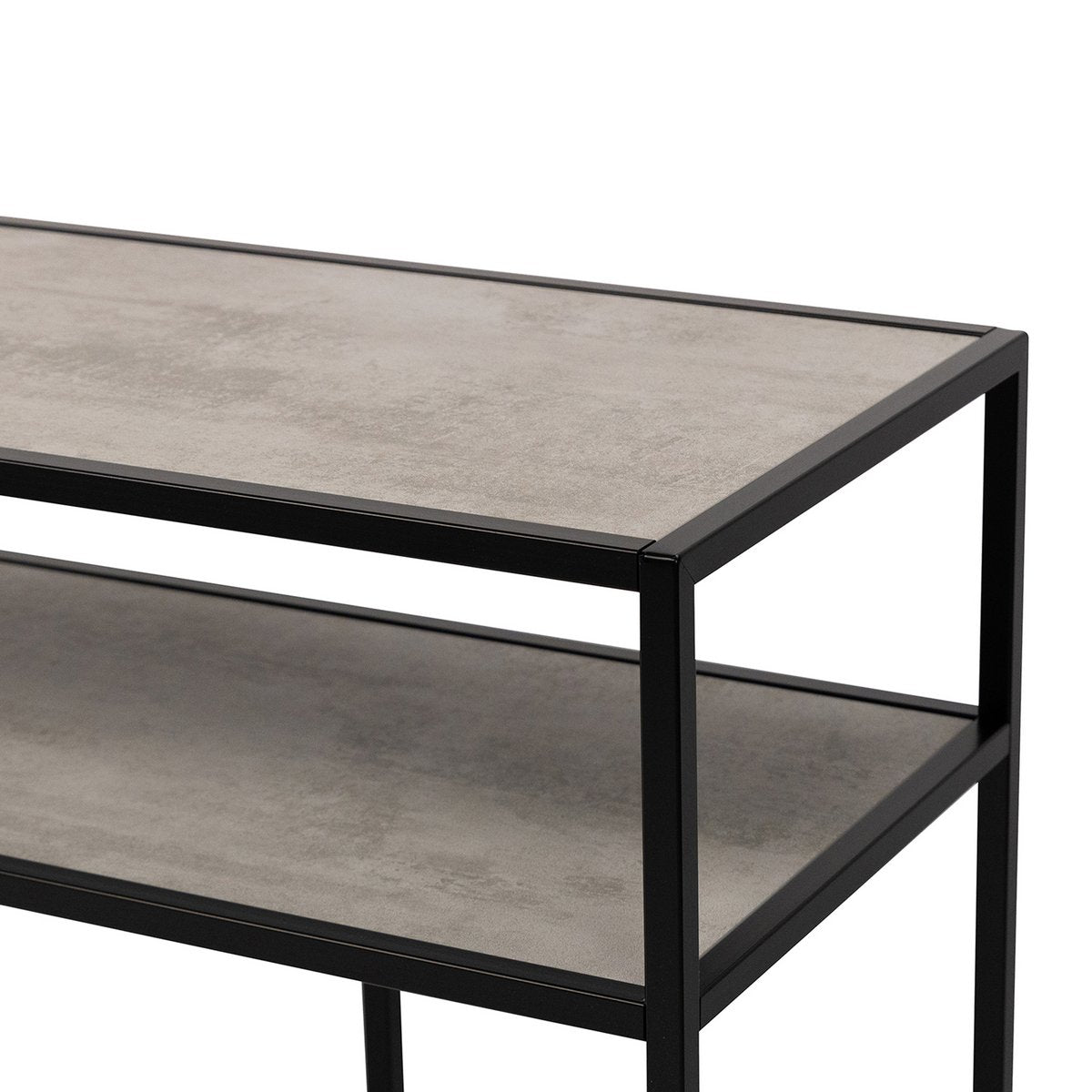 Stalux Side-table 'Teun' 150cm, kleur zwart / beton