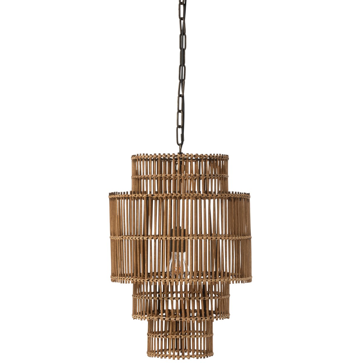 J-Line hanglamp 4 Lagen - bamboe - naturel